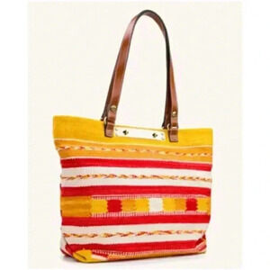 PATRICIA NASH Chennai Hand Loomed Woven Cotton Tote/Shoulder Bag/Compute…